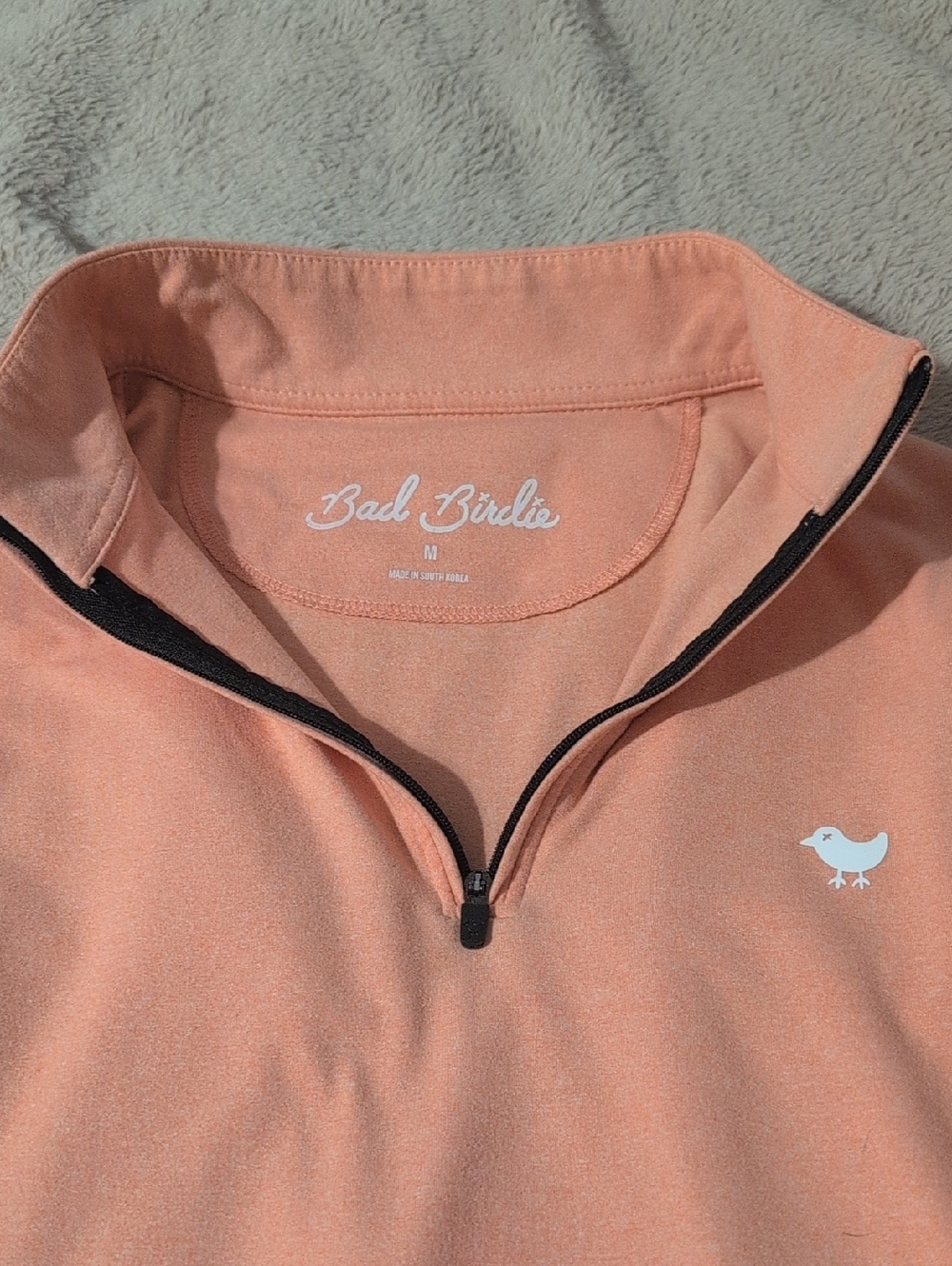 Bad Birdie Coral Quarter-Zip Pullover